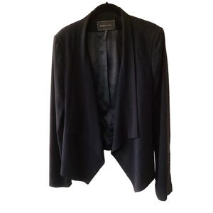 BCBGMaxAzria Aubree Open Front Blazer Jacket M Black Style ZBA4E745 Careerwear